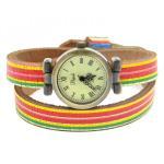 Cute Rainbow Candy Color Leather Wrap Watch